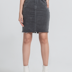 Chân Váy Denim Dáng Bút Chì Cách Điệu