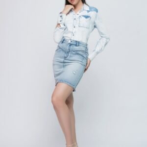 Chân váy jeans dáng bút chì