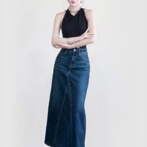 VÁY DÀI NỮ DENIM MEDIUM BLUE FORM A