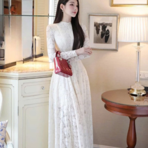 Sét Đầm Váy Nữ Dáng Dài Chất Liệu Ren Cao Cấp