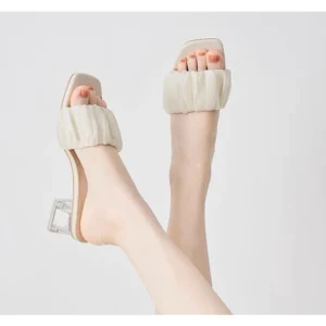 Giày Cao gót 5p gót trong quai ren bèo