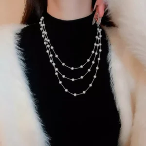 Vòng Cổ Ngọc Trai Nhiều Lớp