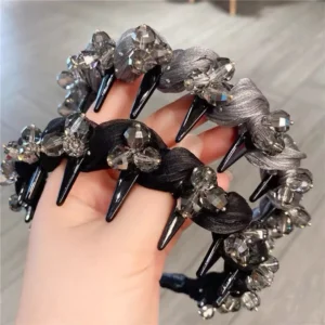 Bờm xược làm phồng tóc đính đá tiểu thư