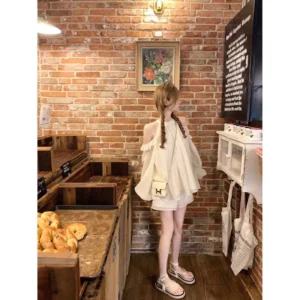 Set bộ tơ xước hai lớp trễ vai mẫu mới