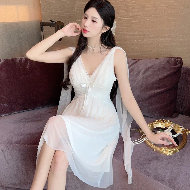 Váy ngủ nữ cổ điển kiểu Pháp - Ảnh 3