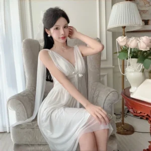 Váy ngủ nữ cổ điển kiểu Pháp